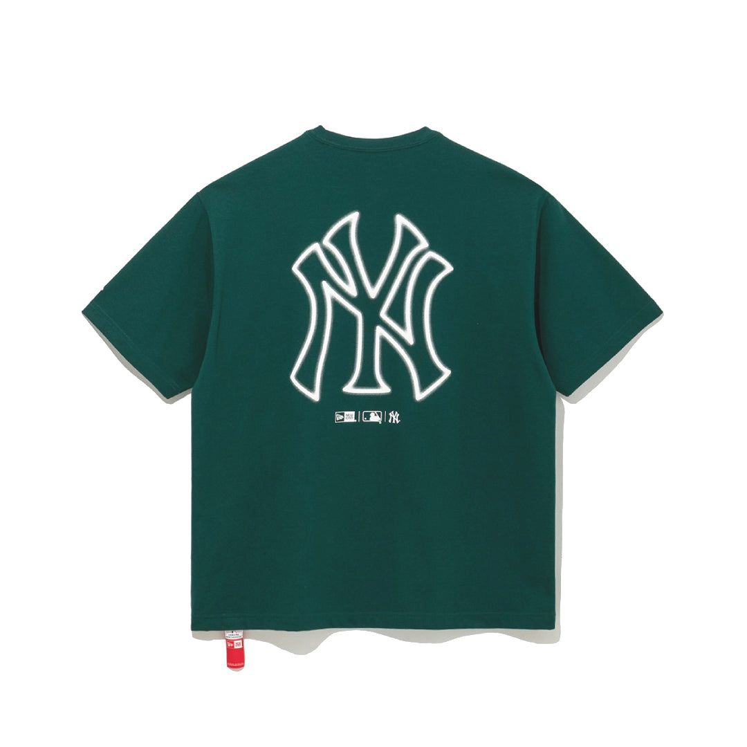 New York Yankees MLB Neon Logo Green Short Sleeve T-Shirt