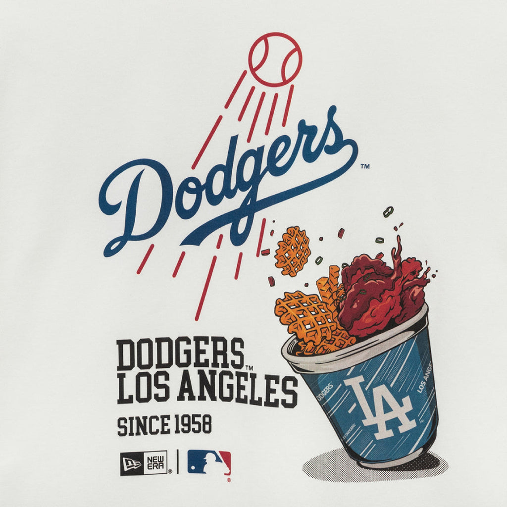 Los Angeles Dodgers MLB Cheering Food White Short Sleeve T-Shirt
