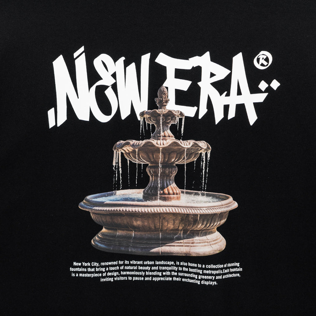 New Era Water Fountain Black Short Sleeve T-Shirt