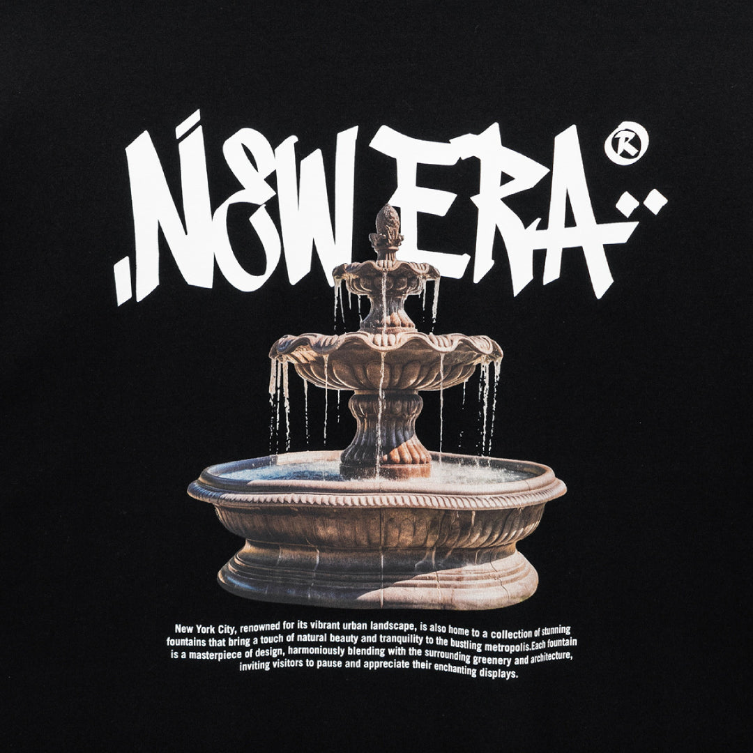 New Era Water Fountain Black Short Sleeve T-Shirt