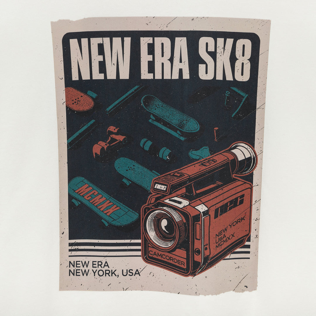 New Era Vintage Cam White Short Sleeve T-Shirt