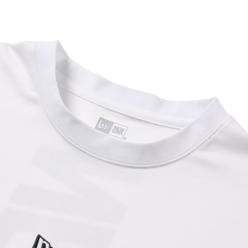 New Era Vertical Logo White Long Sleeve Tech T-Shirt