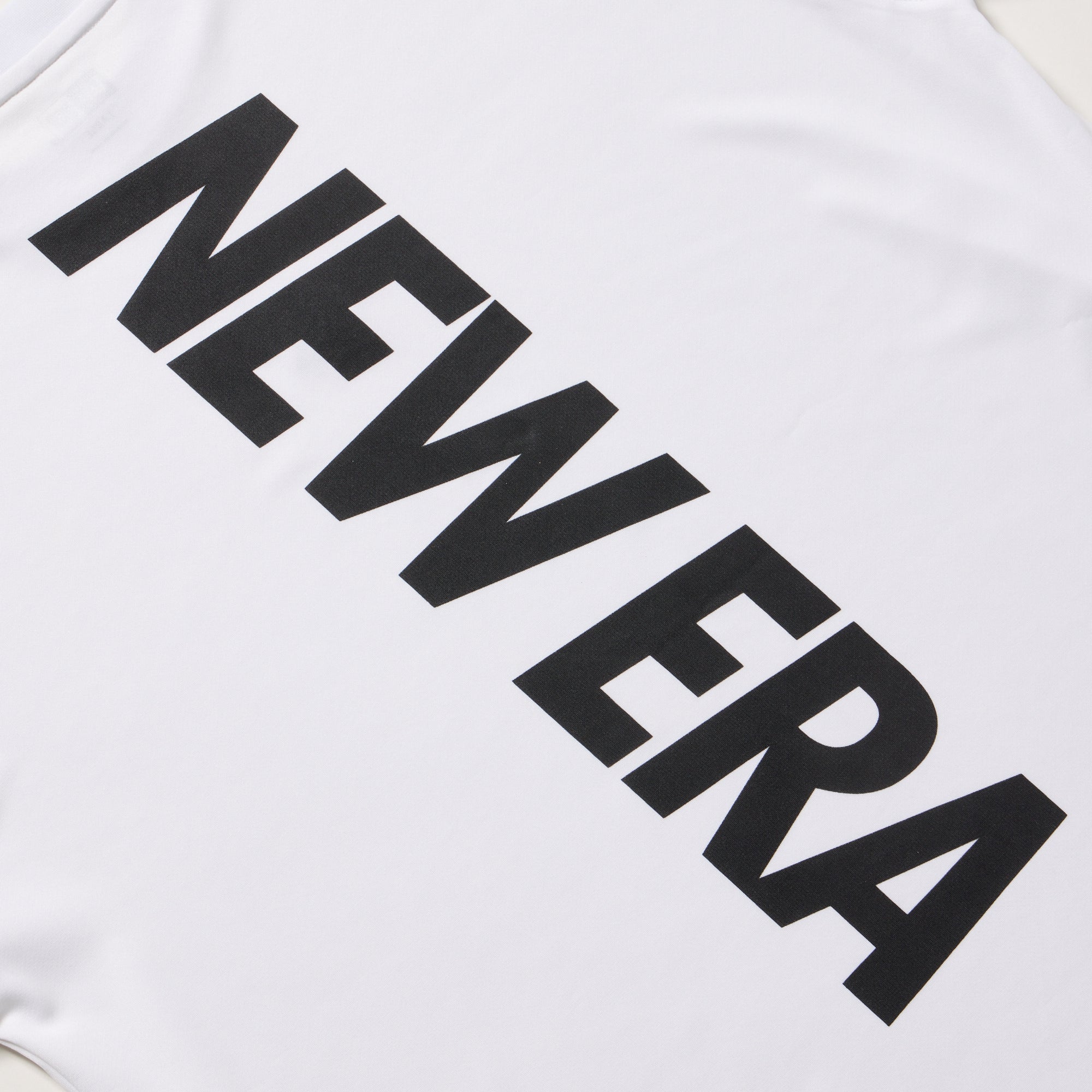 New Era Vertical Logo White Long Sleeve Tech T-Shirt