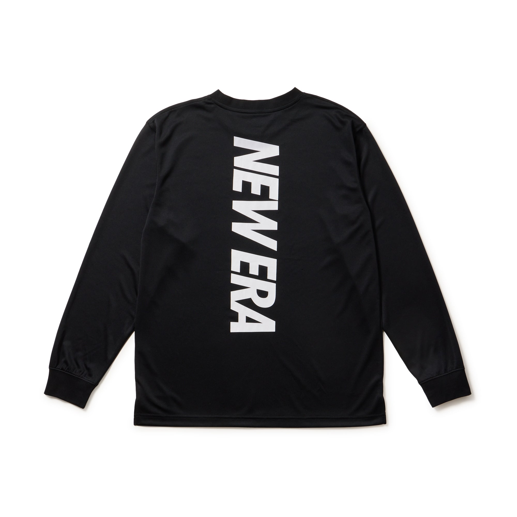 New Era Vertical Logo Black Long Sleeve Tech T-Shirt