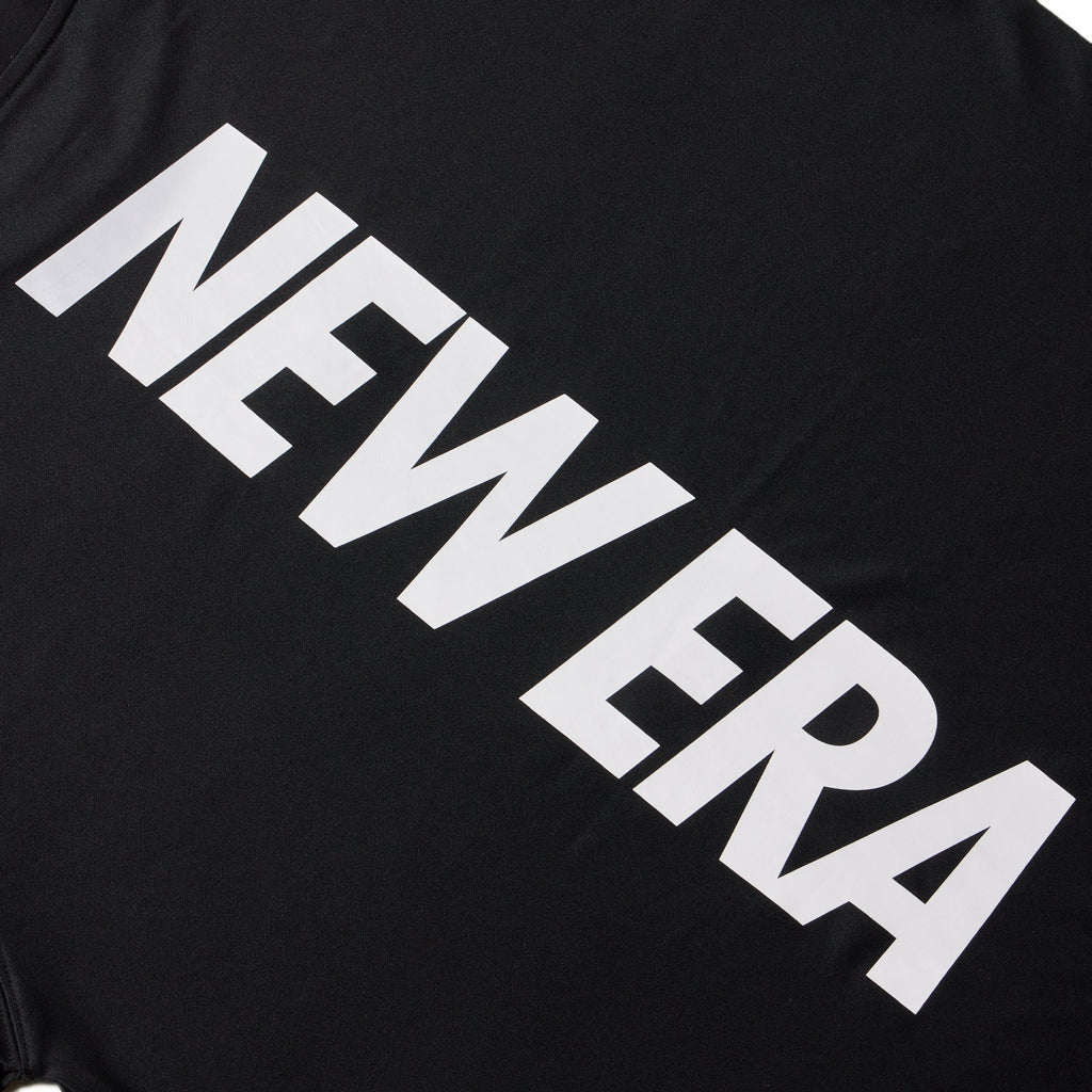 New Era Vertical Logo Black Long Sleeve Tech T-Shirt