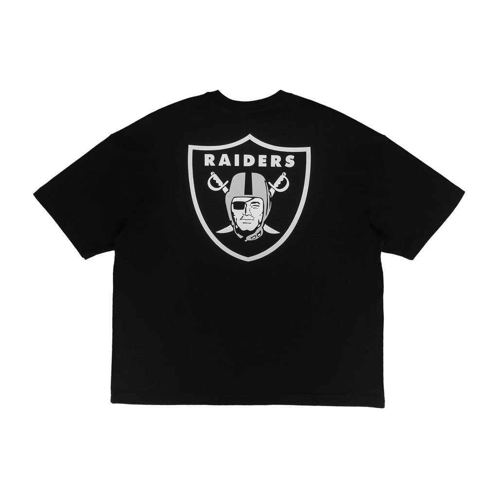 Las Vegas Raiders NFL Logo Black Oversized Short Sleeve T-Shirt