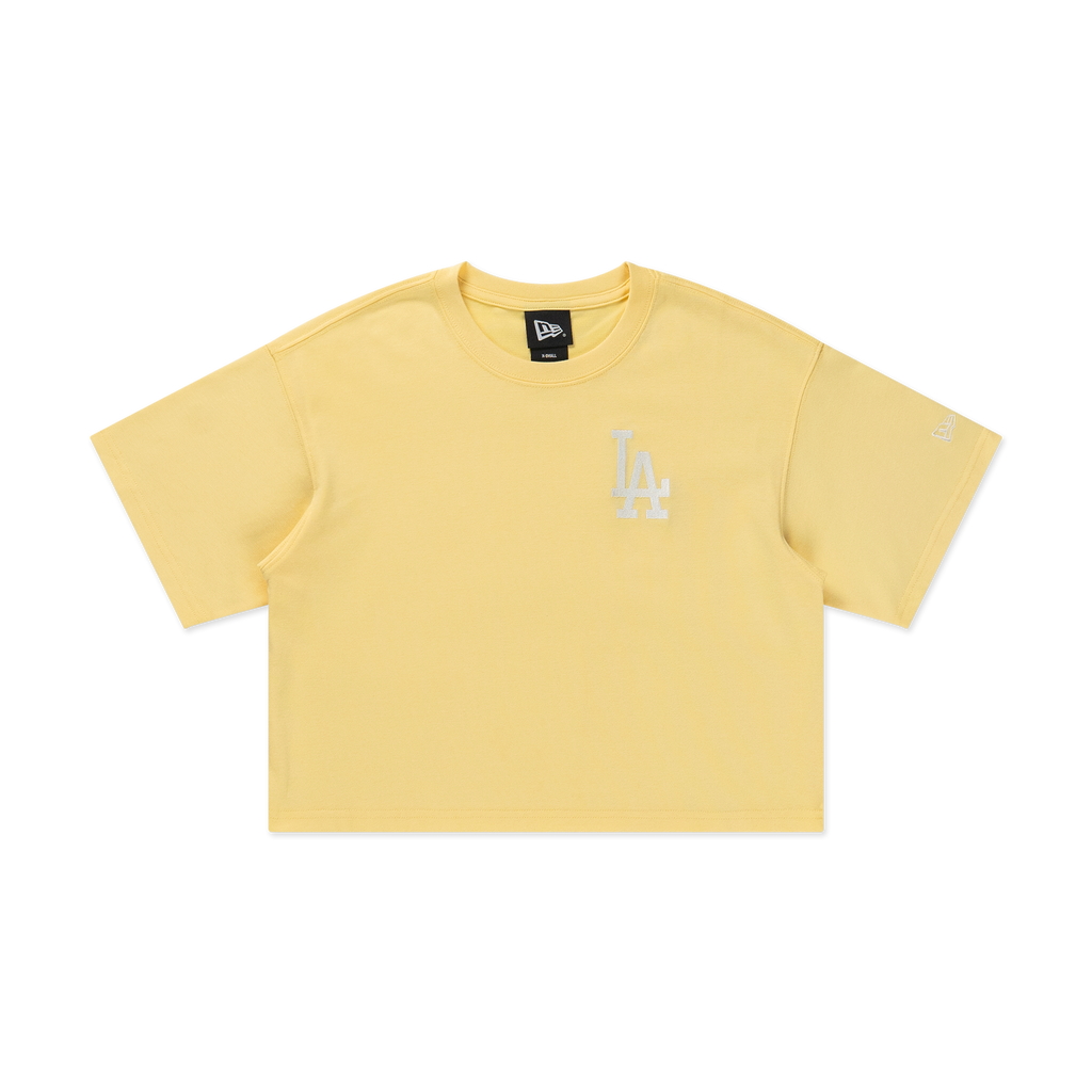 Los Angeles Dodgers Color Era Baby Yellow Women Boxy Tee