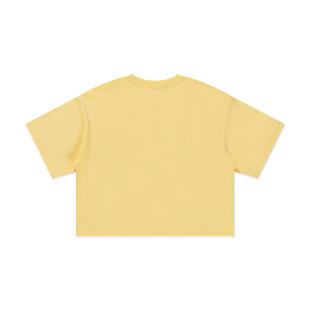 Los Angeles Dodgers Color Era Baby Yellow Women Boxy Tee