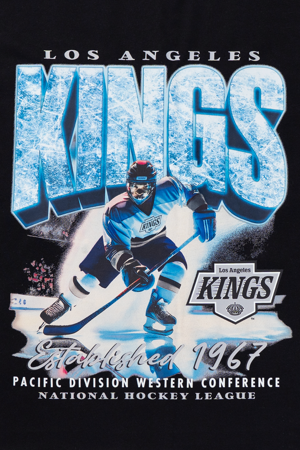 Los Angeles Kings NHL Ice Black Oversized Short Sleeve T-Shirt