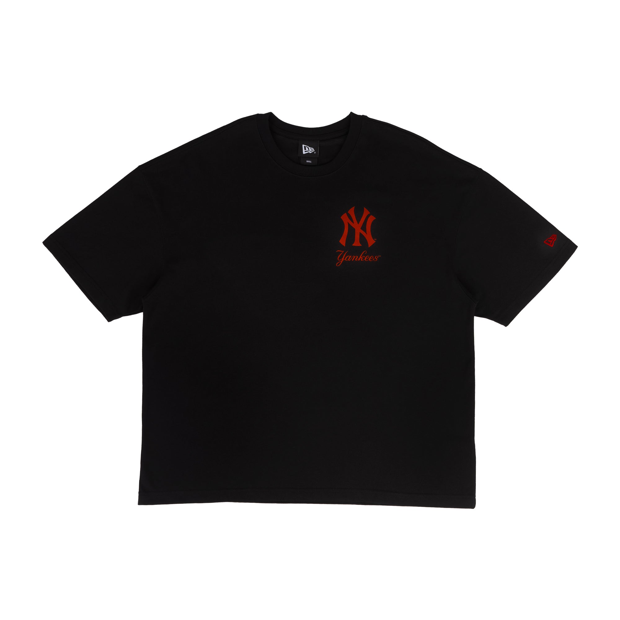 New York Yankees MLB Metallic Black Oversized Short Sleeve T-Shirt