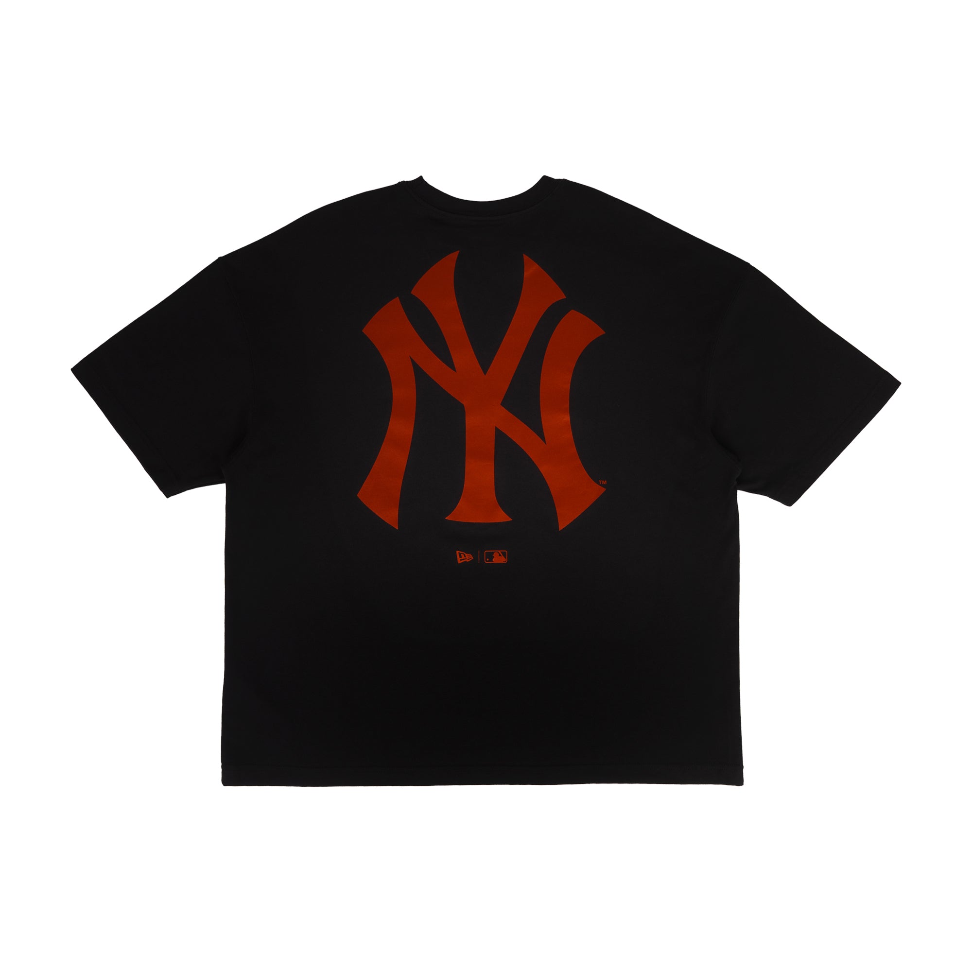 New York Yankees MLB Metallic Black Oversized Short Sleeve T-Shirt