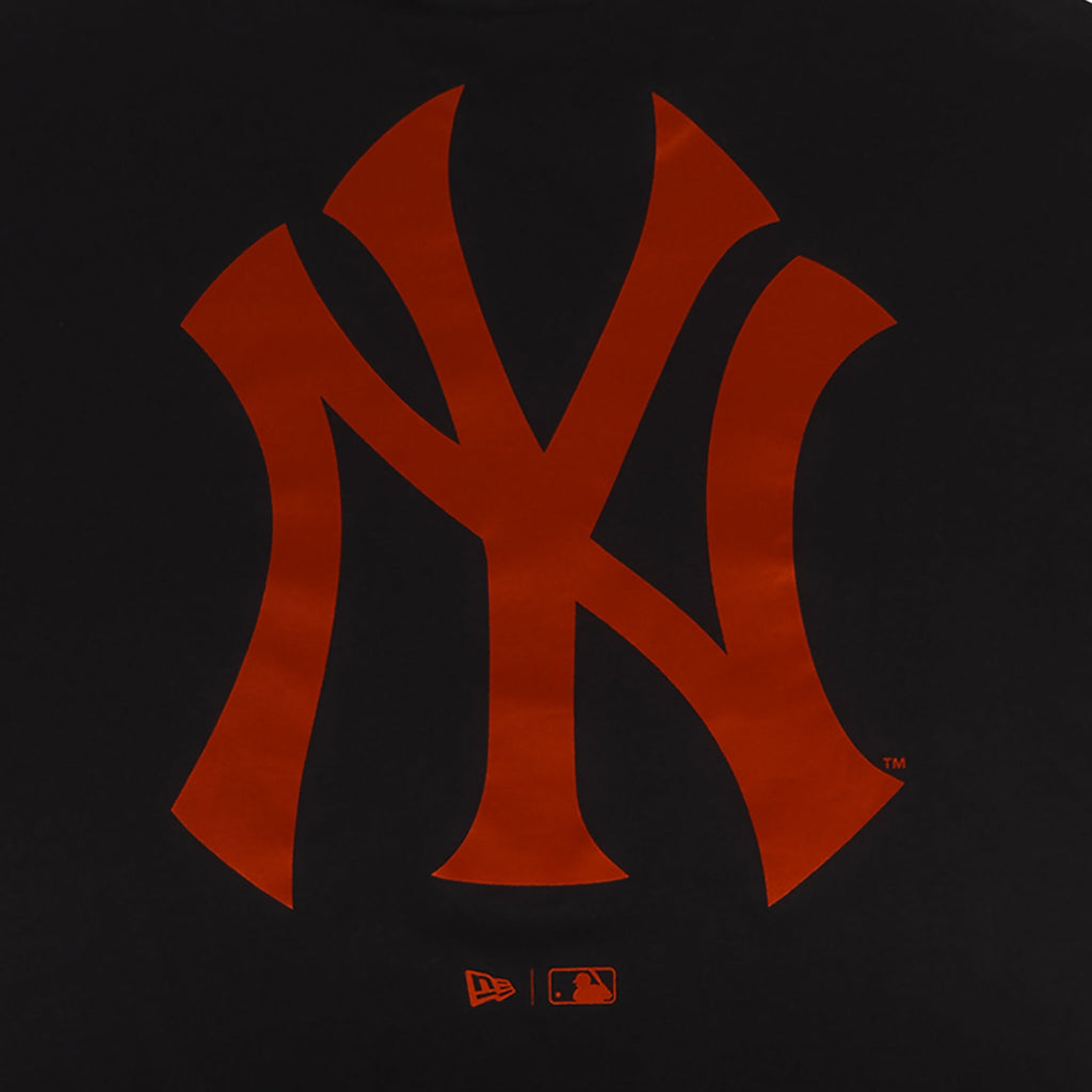 New York Yankees MLB Metallic Black Oversized Short Sleeve T-Shirt