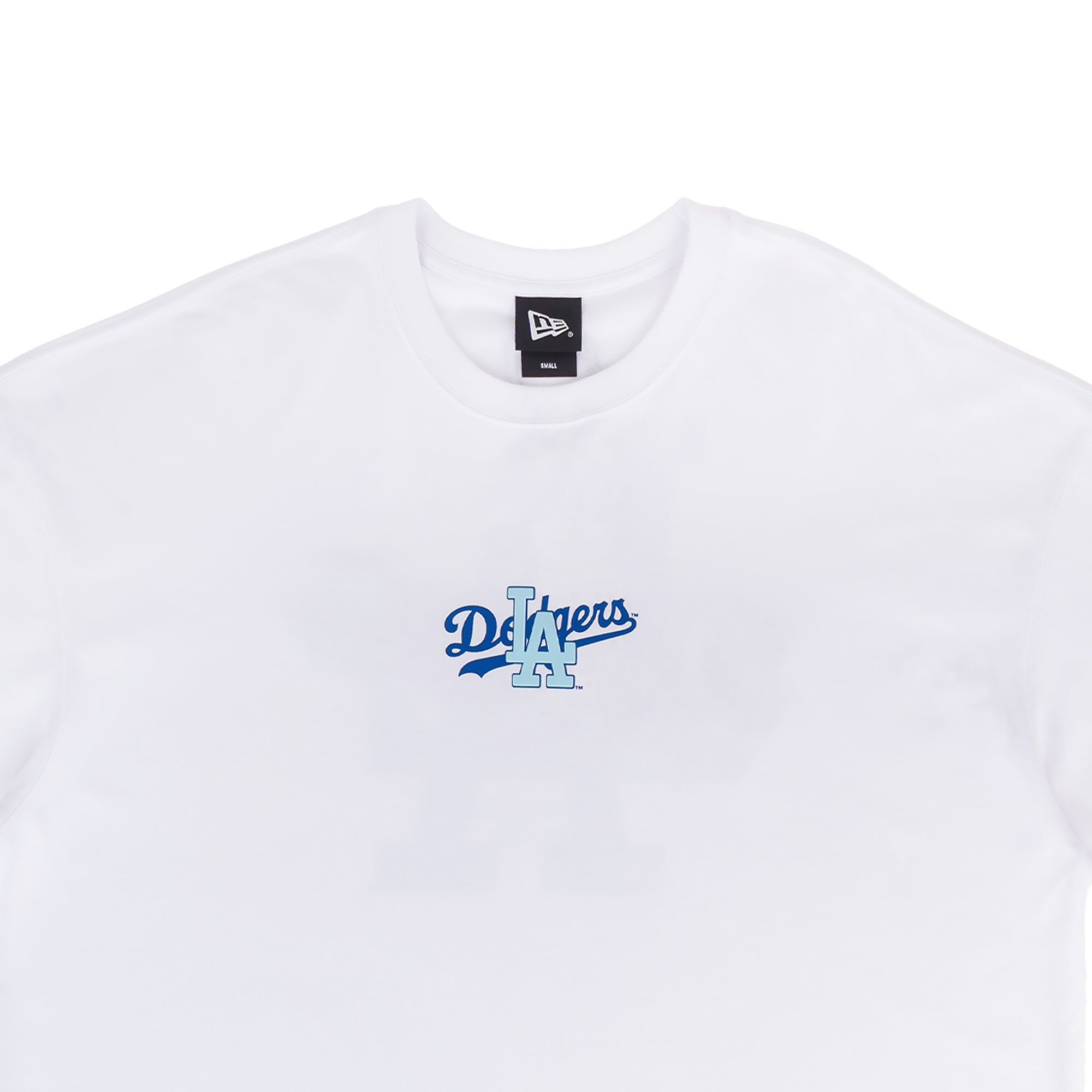 Los Angeles Dodgers MLB Logo White Oversized Short Sleeve T-Shirt