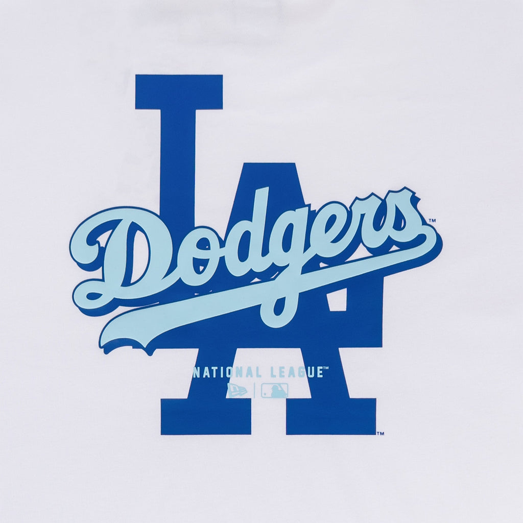 Los Angeles Dodgers MLB Logo White Oversized Short Sleeve T-Shirt