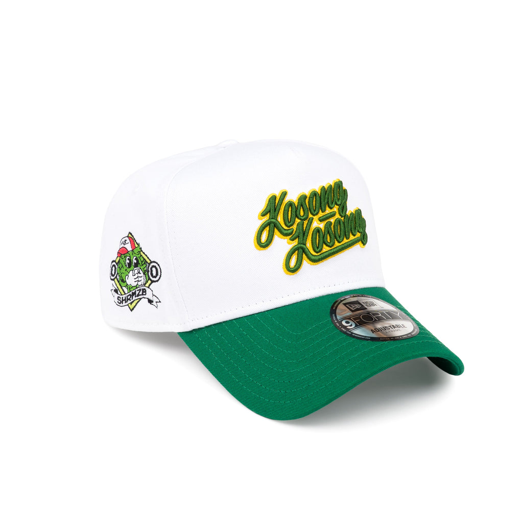 9FORTY A-Frame Raya Kosong-Kosong White Kelly Green Snapback
