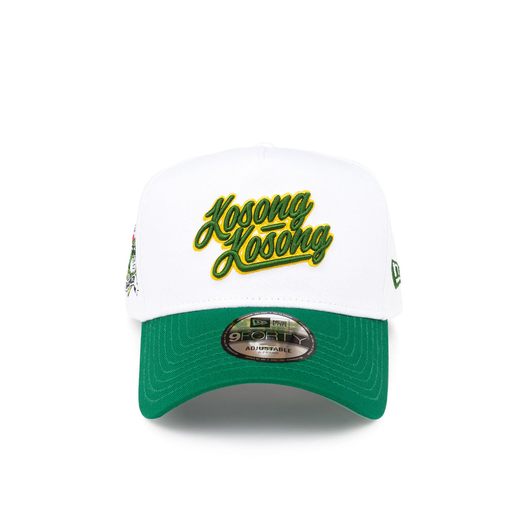 9FORTY A-Frame Raya Kosong-Kosong White Kelly Green Snapback