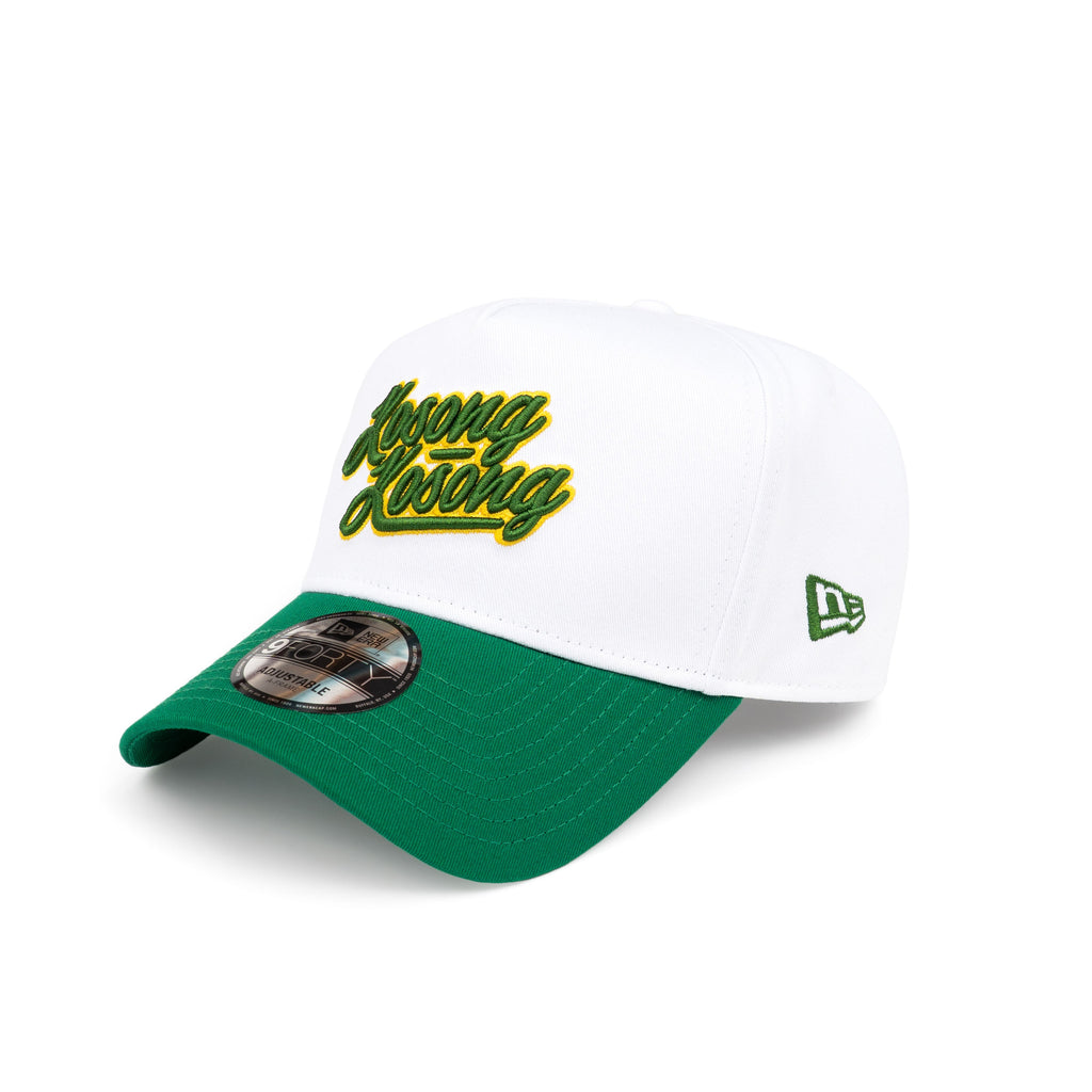 9FORTY A-Frame Raya Kosong-Kosong White Kelly Green Snapback