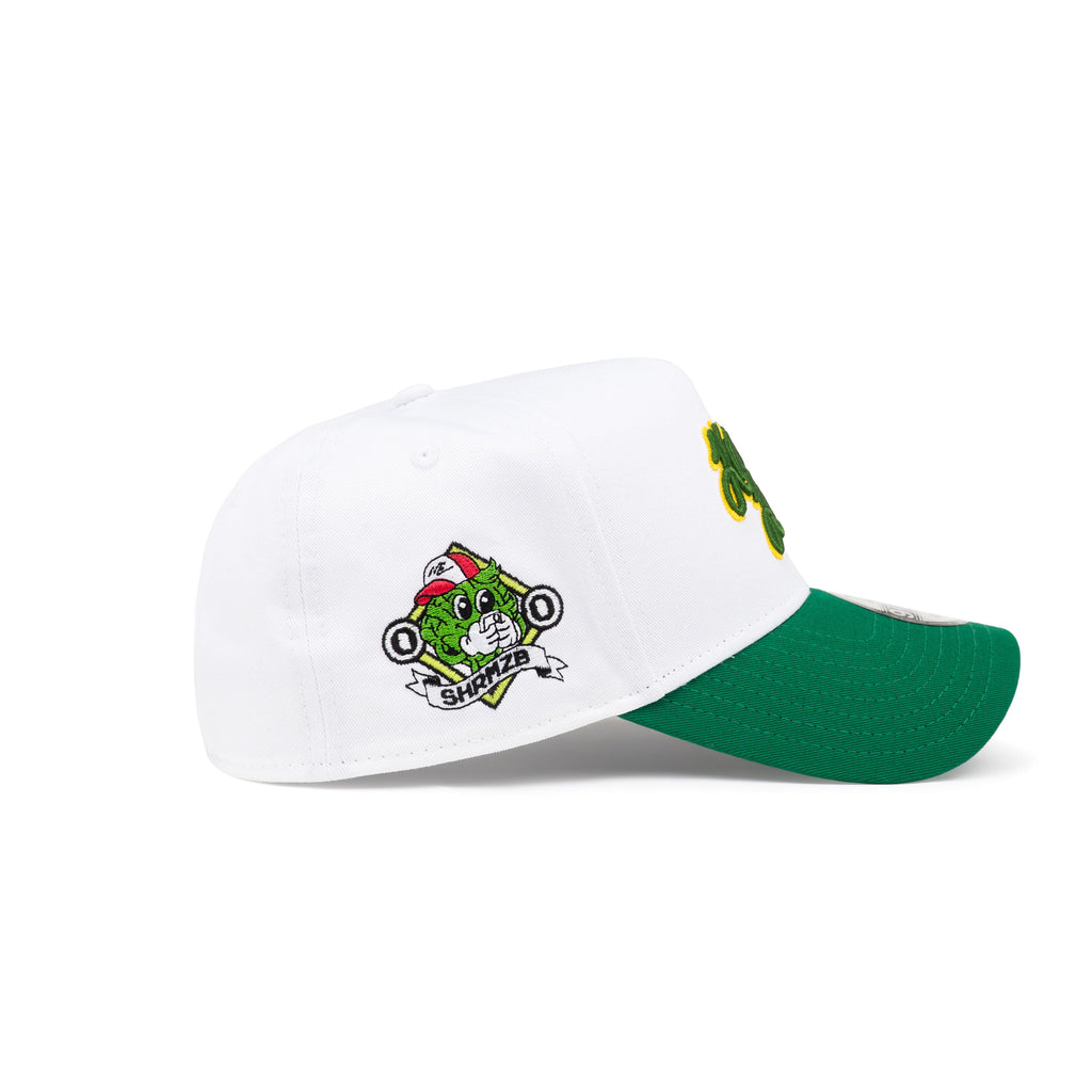 9FORTY A-Frame Raya Kosong-Kosong White Kelly Green Snapback